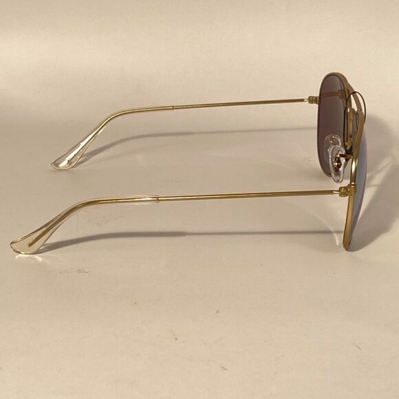 1027 Gold Aviator Sunglasses Gold Mirrored Lenses NWT - Picture 5 of 8